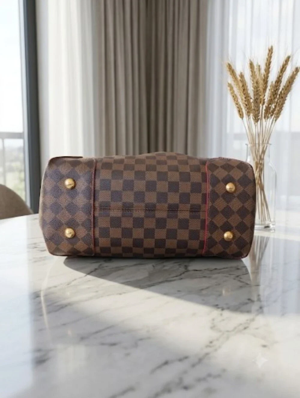Louis Vuitton Caissa Hobo Damier Ebene Red Cherry Bag Full Set ✨️ EUC